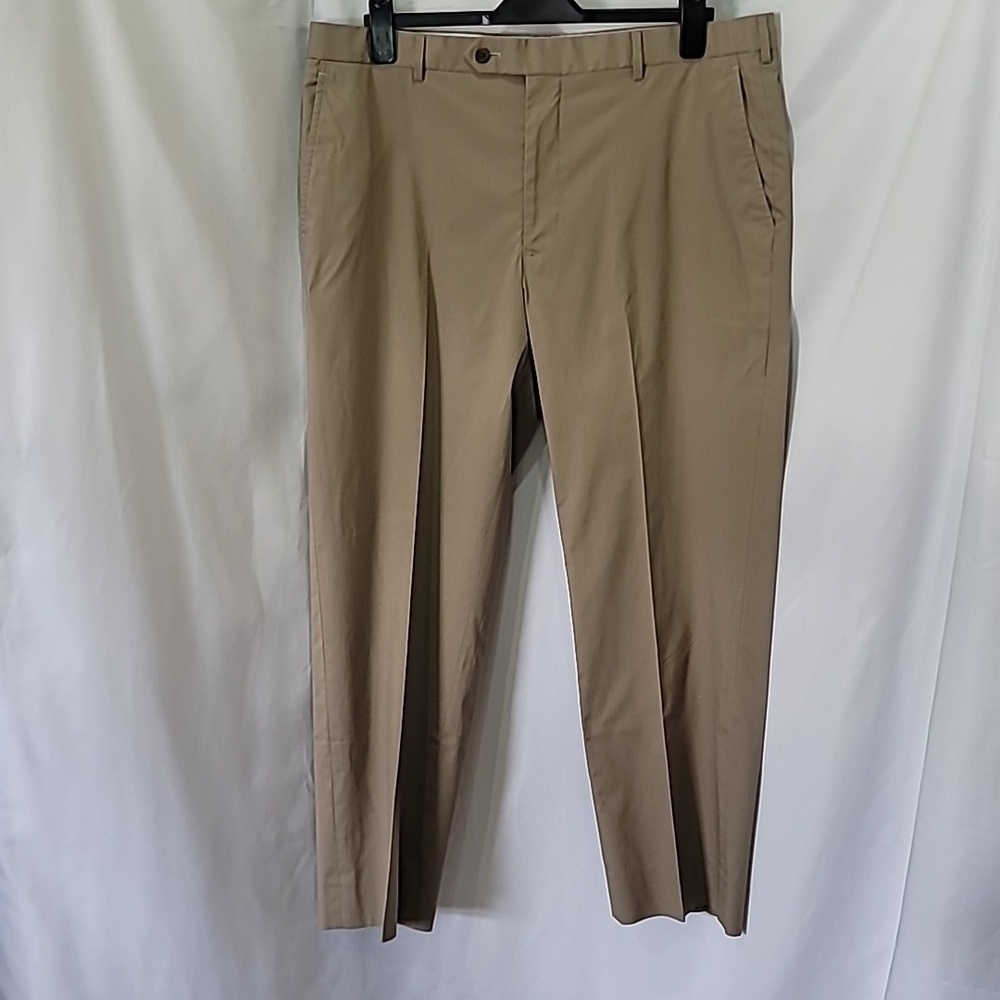 NWOT BROOKS BROTHERS 346 Madison Fit Straight Leg Flat Front Khakhis Cotton
